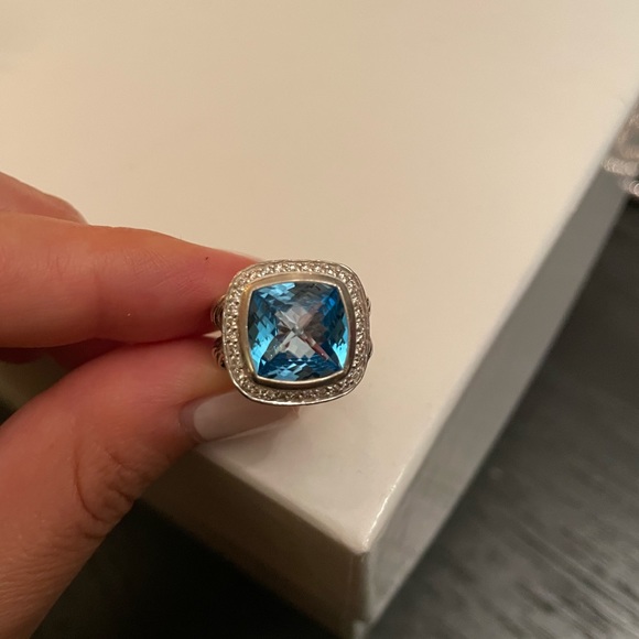 David Yurman Albion Ring Blue Topaz - Picture 2 of 6